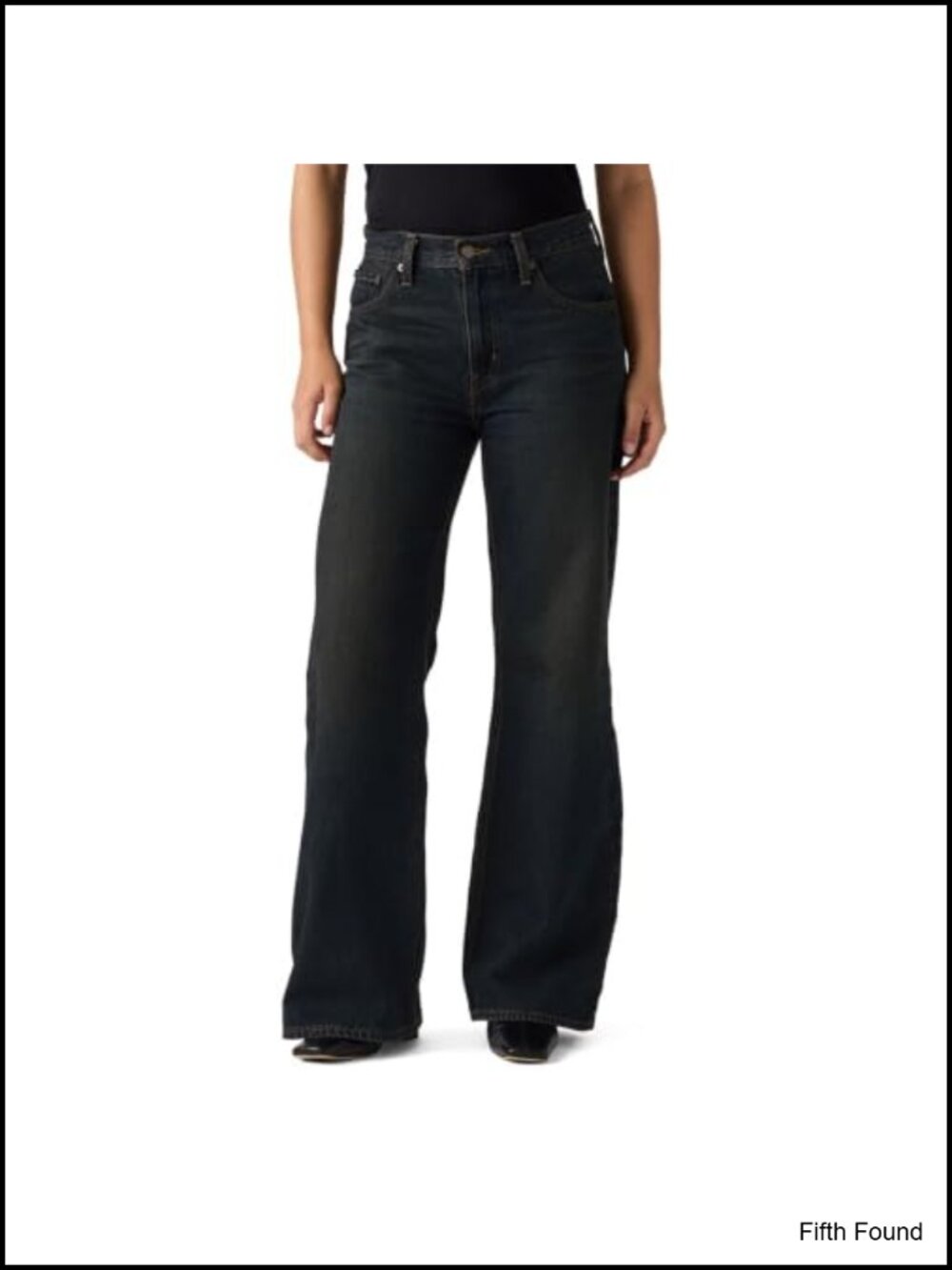 Middy Loose Boot Jeans Mid Rise Wide Leg Full Length